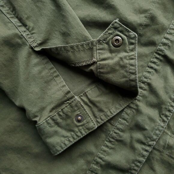 Military Style Field Jacket Sz XL Green Long Sleeve Utility Surplus Snap Front - Picture 4 of 11